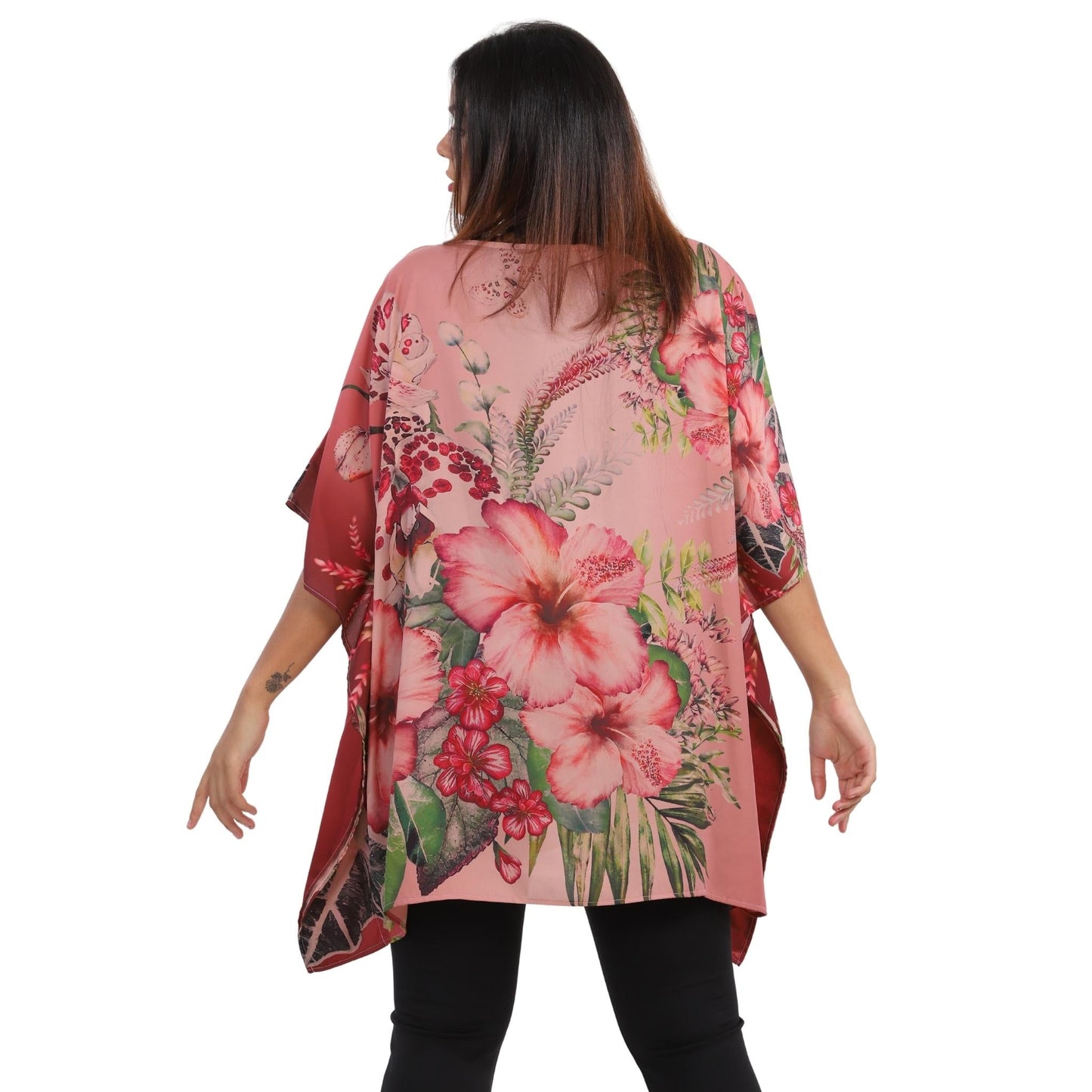 BLUSA KAFTAN curto BIXUGRILLO estampa Orquídea B