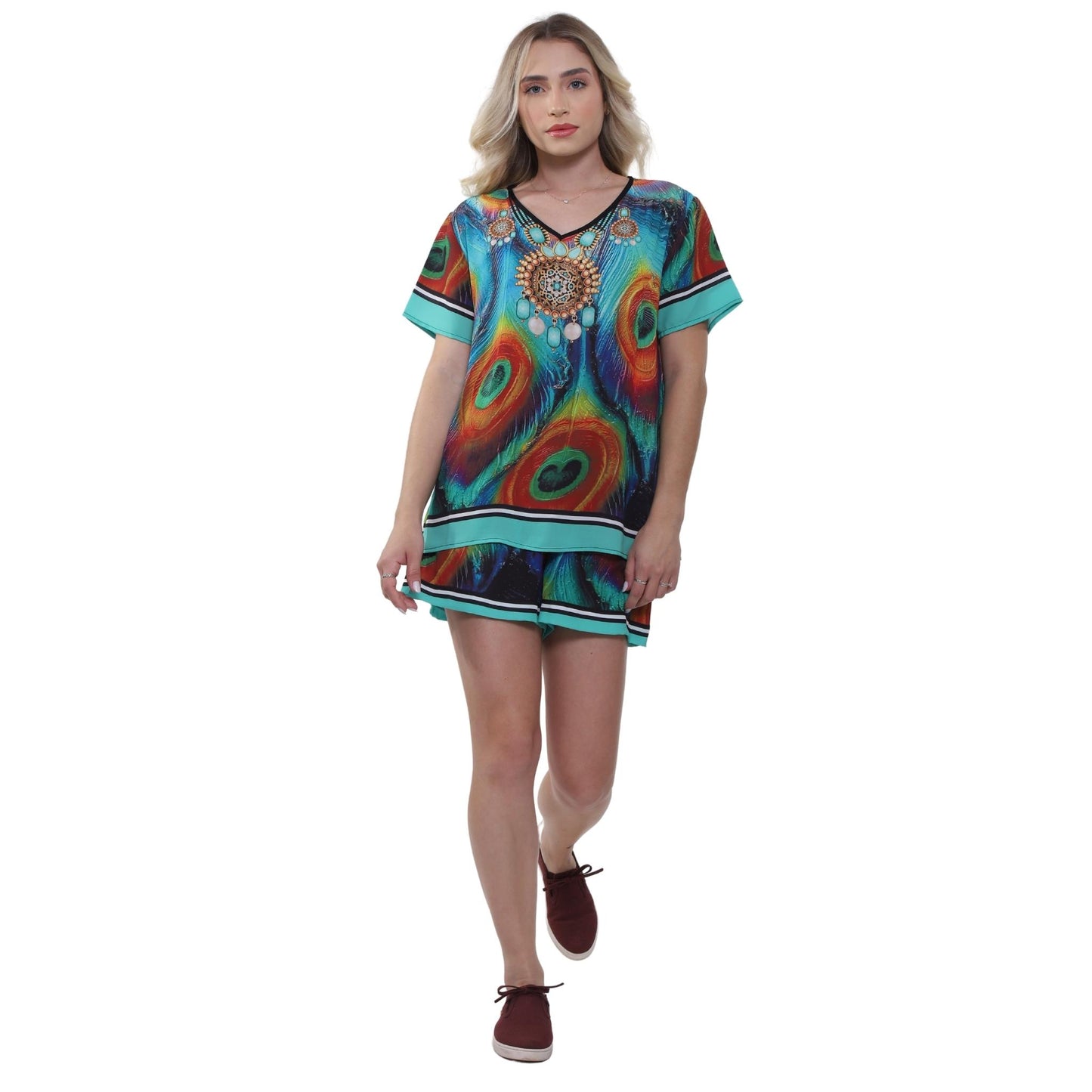 Short BIXUGRILLO estampado  Penas de Pavão