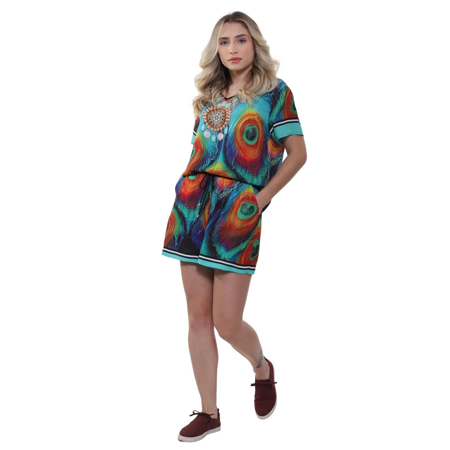 Short BIXUGRILLO estampado  Penas de Pavão