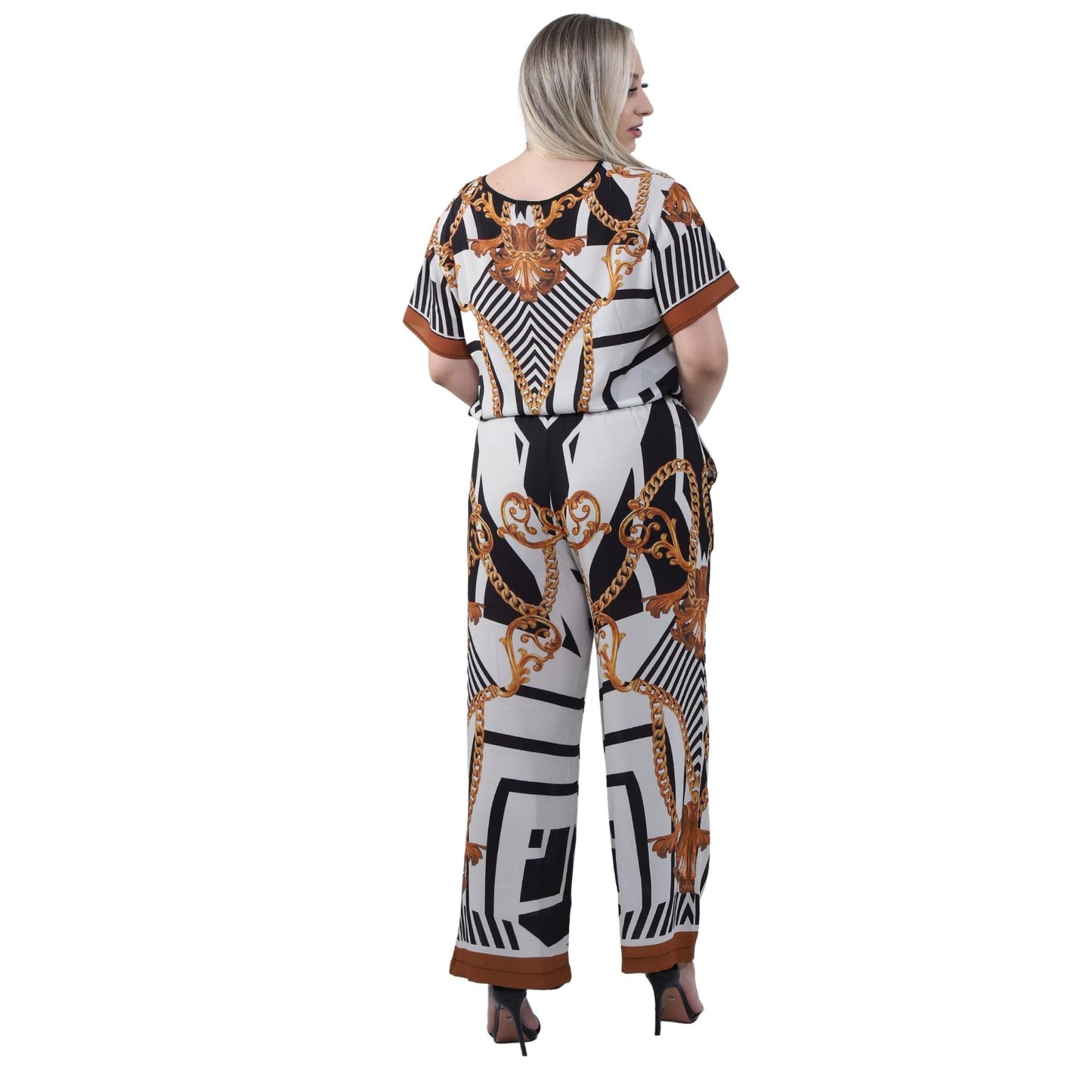 Blusa decote "V" manga curta Egito